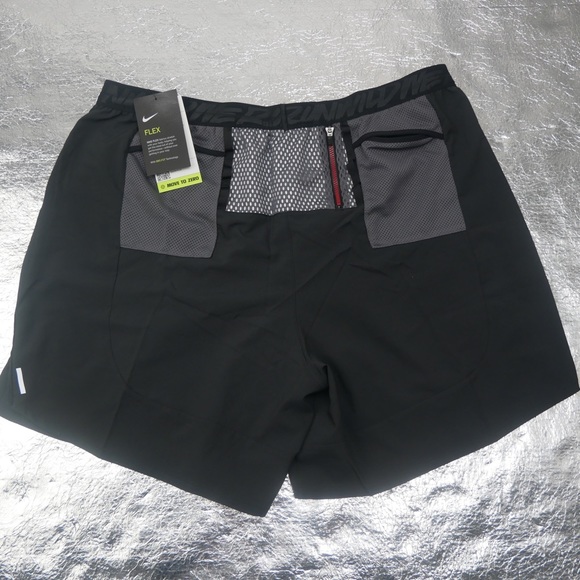 Nike Flex Stride Wild Run Shorts Black/Red Men’s Dri-Fit - Picture 3 of 4